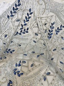 Tissu en gros : Tissu africain en maille brodée de perles et de sequins pour robes, tenues et vêtements pour enfants, dentelle de 5 yards - Product Image 6