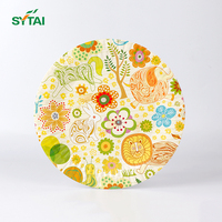 Assiettes en papier jetables non enduites de 6, 7, 8, 9 et 10 pouces, motif dessin animé, anti-fuite, écologiques, pour fêtes et mariages