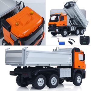 Nuevo 1/14 RC camión volquete <span class=keywords><strong>de</strong></span> semi-aleación 2,4G programación demostración cubo ingeniería construcción modelo chico RC Juguetes - Product Image 4