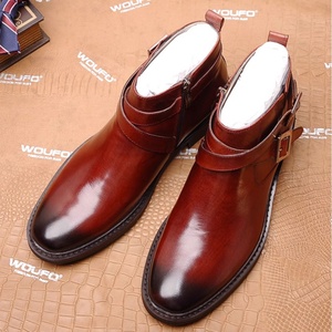 Nouvelles bottes Chelsea pour hommes, design automne/hiver, décontractées, en cuir de mouton, imperméables, antidérapantes, résistantes à l'usure, en peau de mouton - Product Image 1