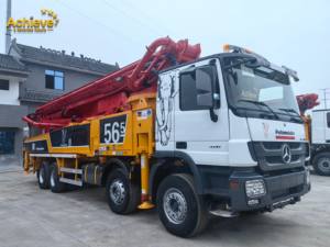 <span class=keywords><strong>Pompe</strong></span> à <span class=keywords><strong>béton</strong></span> télescopique diesel d'occasion Putzmeister 56 mètres de qualité chinoise <span class=keywords><strong>avec</strong></span> camion, reconditionnée, à vendre - Product Image 2