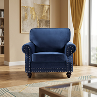 MORE DESIGN Mobilier de maison moderne, fauteuil inclinable en tissu pour hôtel et balcon, fauteuil de détente en velours pour salon