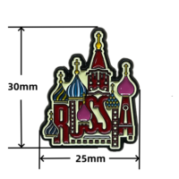 Broche en émail de l'église de Saint-Pétersbourg, monument russe, bijoux en nickel noir, pour les amis, vente en gros