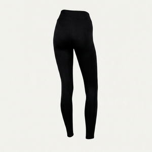 <b>High</b> Elastic <b>Waist</b> Full Length Seamless Yoga <b>Leggings</b> <b>Black</b> Stretch Pants Women Activewear Asymmetric Design - Product Image 1