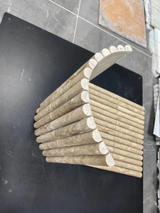 Design personalizzato <span class=keywords><strong>travertino</strong></span> in pietra mosaico cucina Backsplash e parete bagno finitura opaca Beige & rosso <span class=keywords><strong>travertino</strong></span> 3D tessere mosaico - Product Image 3