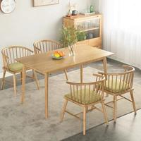 Chaises de salle à manger rétro européennes avec dossiers en bois massif, style simple pour café/maison/restaurant, table et chaises de salle à manger