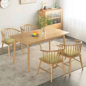 European retro <b>dining</b> chairs with solid wood backrests simple coffee shop/country style/home/restaurant <b>dining</b> <b>table</b> and chairs - Product Image 3