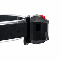 Lampe frontale compacte à capteur COB, projecteur LED rouge rechargeable, faisceau spot léger pour la pêche et la réparation