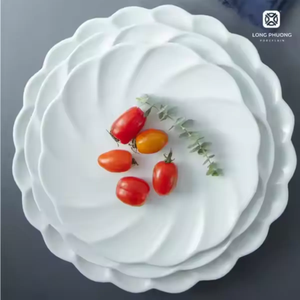 Vente en gros d'assiettes en céramique personnalisées à bord torsadé-Direct usine pour restaurants et traiteurs - Product Image 4