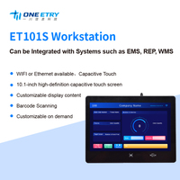 Estación de Trabajo Inalámbrica con Computadora Integrada, Pantalla de 10.1 Pulgadas con Resolución de 1024x600, Escáner de Códigos QR/Códigos de Barras, 3 Puertos Ethernet