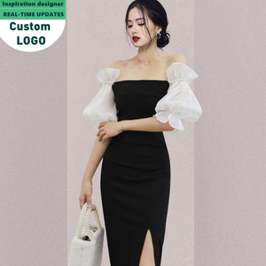 Nouvelle Robe Élégante et Féminine à Col Carré Asymétrique, Coupe Ajustée, Collection Automne 2025 – Design Original et Tendance - Product Image 2