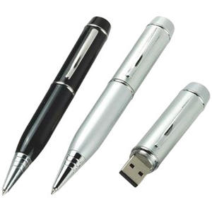Stylo bille USB personnalisé avec logo, clé USB, cadeau promotionnel d'entreprise, nouveauté, aluminium, acier, laiton, caoutchouc, écriture 1,0 mm - Product Image 4