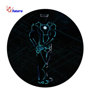 Kostum Warisan Tron Keren dengan Lampu, Kostum Halloween Tron Kostum Wanita Tron