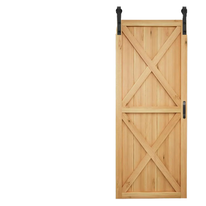 Kit de quincaillerie de haute qualité pour système de rail de porte de grange moderne en laiton M00002, 6,6 pieds, intérieur/extérieur, pour hôtel et salon - Product Image 1