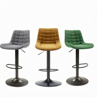Nouvelle Arrivée Tabouret de Bar Pivotant Réglable en Tissu Moderne Populaire pour Salle à Manger, Salon, Bar à Domicile et Utilisation Hôtelière