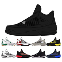 Chaussures rétro unisexes OEM ODM Designer, baskets personnalisées avec logo J4, chaussures de basket-ball et de skate confortables, douces, écologiques, printemps-hiver