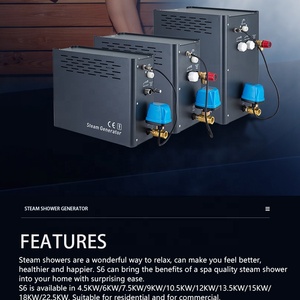 Nuevo Generador de Vapor Eléctrico Inteligente Stepon de Fábrica de 4.5KW 6KW 9KW 12KW 15KW 18KW para Baño de Vapor Sauna con Control <span class=keywords><strong>por</strong></span> Aplicación WiFi - Product Image 3