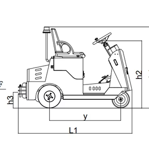 מלגזה z3 טון טרקטור חשמלי סוג מלגזה מכונית - Product Image 1