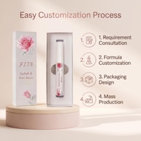 Sérum de croissance des cils au peptide liposomique à marque privée, sans prostaglandine, certifié GMPC, allongeant, OEM, personnalisé, vente en gros