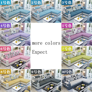 Sofá de Tela para Sala de Estar, Muebles Modernos y Minimalistas para el Hogar, Combinación de Sofá Esquinero con Marco Sólido Nórdico - Product Image 2