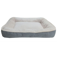Großhandel Luxus-Hundebett Übergroß Memory-Schaum Formgepresst Rutschfeste PV-Fleece-Basis Kleines Einfarbiges Muster Hohe Wärmefunktion Umweltfreundlich