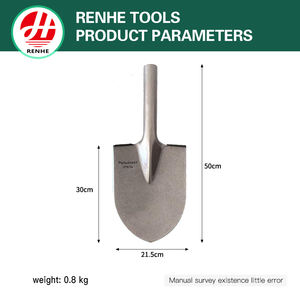 หัวพลั่วเหล็กปลายมนสำหรับงาน<span class=keywords><strong>เกษตร</strong></span>กรรม งานสวน และงานก่อสร้าง จากโรงงานโดยตรง - Product Image 2