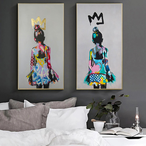 Graffiti <span class=keywords><strong>Banksy</strong></span> Fille avec Couronne Mur Pop Art Urbain Photos et Affiches Imprimées sur Toile pour Décoration Intérieure Cuadros Salon - Product Image 3