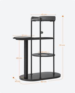 Arbre à chat multi-niveaux <span class=keywords><strong>Feandrea</strong></span>, meuble tour pour chat, griffoir de luxe pour chat, arbre à chat moderne avec boule suspendue en coton-linen - Product Image 5