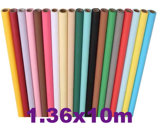 1.36x10m Collapsible Photography Background Paper Seamless Solid Color Studio Portrait Photo Backdrop Wholesale Props Back Drops