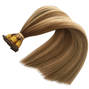 Jasmine Beauty Wholesale Natural Virgin Hand Tied weft human hair extensions Remy Human Hair Extensions Real <b>Russian</b> Hair - Product Image 1