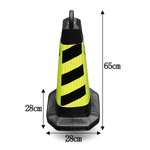 Pas de cône carré de stationnement, cône de route en plastique cône de crème glacée, outils d'avertissement spéciaux pour l'anneau de levage espace de stationnement - Product Image 3