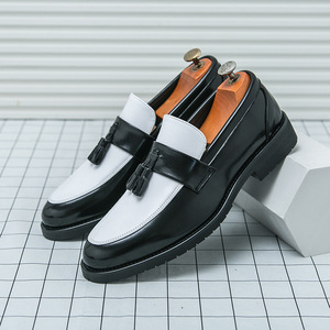 2026 Spring New Large Size Formal Business Leather Shoes <strong>Brogue</strong> Men's Slip-On Tassel Loafers 46 - Product Image 2