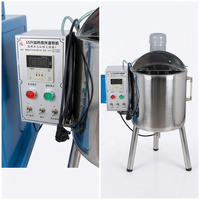 Mélangeur en acier inoxydable isolé pour crèmes, fonds de teint, confitures et produits chimiques, avec pales et moteur, capacité 15L
