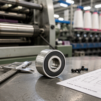 Roulement à billes élargi de haute précision non standard 608W14-2RS 8x22x14mm pour utilisation dans les machines textiles à torsion élastique
