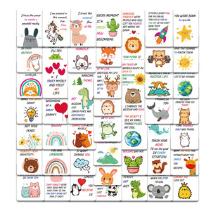 50 Tarjetas de Felicitación Motivacionales en Inglés, Frases Inspiradoras, Diseño Creativo Estilo Instagram, Envío Internacional - Product Image 1