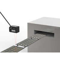 Capteur laser de déplacement linéaire Sense MLD23-30N/30NP/100N/100NP/200N/200NP avec câble 5 conducteurs de 2 m et sortie NPN/NPN+PNP