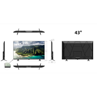 32 40 43 50 55 65 85 98 100 Inci 4K UHD DVB-T2S2 ISDB CI ACDC Tanpa Bingkai Android Smart TV Harga Pabrik Murah dan Pengiriman Cepat