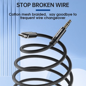 Factory Customized OEM Nylon Braided 4FT Type-<b>C</b> 3.5mm Audio Cable 6A Fast <b>Charging</b> Pure Copper Conductor Retail Computer IOS - Product Image 5