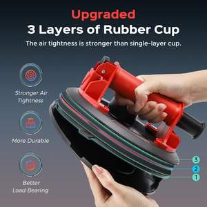 8-Zoll Vakuumsauger mit Manometer – Industrieller Hochleistungs-Saugheber zum Bewegen von Glas, Marmor, Edelstahlplatten und Anheben von Fliesen – 1er-Pack - Product Image 2