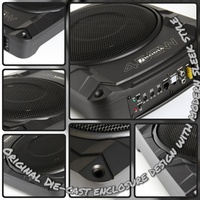 Subwoofer Activo Delgado de 10 Pulgadas y 150 W RMS - Caja Fundida a Presión, Sistema de Audio para Automóvil Debajo del Asiento, Disipador de Calor de Alta Resistencia