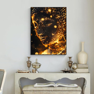 Home Decoration High-end Printing Gold <strong>Buddha</strong> Luxurious Religious Art Wall Decoration <strong>Canvas</strong> <strong>Painting</strong>