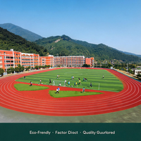 Matériel de piste athlétique en PU écologique, non toxique, absorbant les chocs, résistant à l'usure et aux intempéries pour parcs sportifs communautaires, provenant de Chine