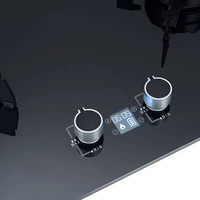 Table de cuisson encastrable en verre trempé à gaz, 2 brûleurs, cuisinière à gaz intelligente, vente en gros OEM