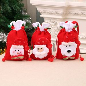 Bolsas de Regalo Navideñas Portátiles y Económicas con Diseño de Muñeco de Nieve para Niños - Product Image 1