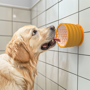 Bol pour chien en silicone anti-étouffement, nouveau design, vente directe d'usine Kinghon, bol pour animaux de compagnie en silicone amusant, antidérapant, bol pour chien à alimentation lente - Product Image 4