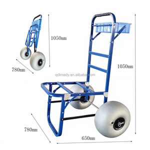 קל משקל כיסא דיג אלומיניום במשקל 12 אינץ בלון גלגלים 100 ק "ג עומס קרפיון דיג עגלה חוף הים פלטפורמה פלסטיק - Product Image 5