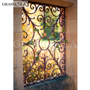 Decorativo forjado hierro Parrilla de ventana para abatible balcón Barra de guardia <span class=keywords><strong>a</strong></span> - Product Image 2