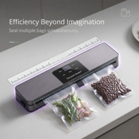 Scelleuse sous vide entièrement automatique à écran tactile de haute qualité, puissante aspiration, scelleuse d'emballage alimentaire pour la conservation des aliments à usage domestique