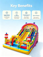 Tobogán Inflable Gigante de Mickey Mouse, Castillo Inflable con Temática Clásica, Parque Infantil Inflable para Niños, para Parques de Diversiones