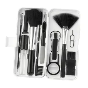 New 18 in 1 earphone cleaning brush mobile phone notebook computer dust screen clean set receive bracket box